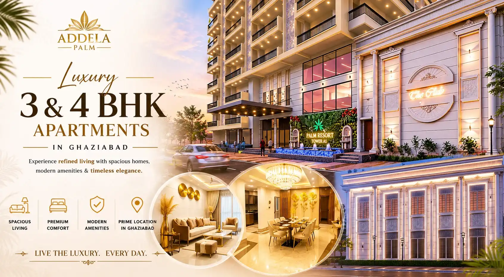 Luxury 3 & 4 BHK Apartments in Ghaziabad