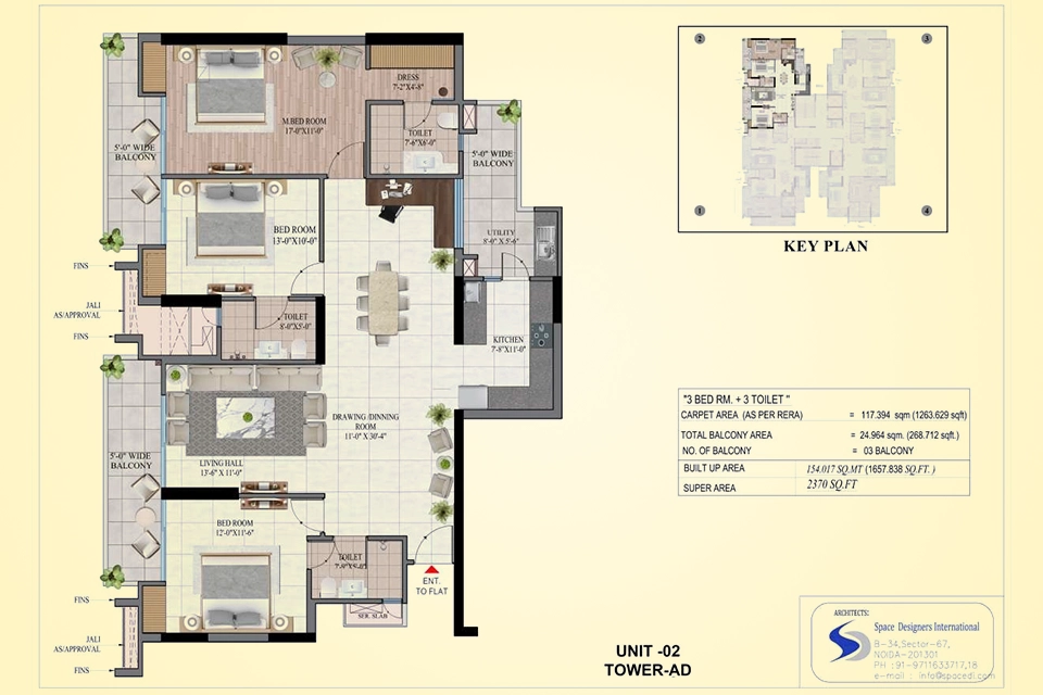 3 BHK & 4 BHK Modern House Floor Plans and Layout