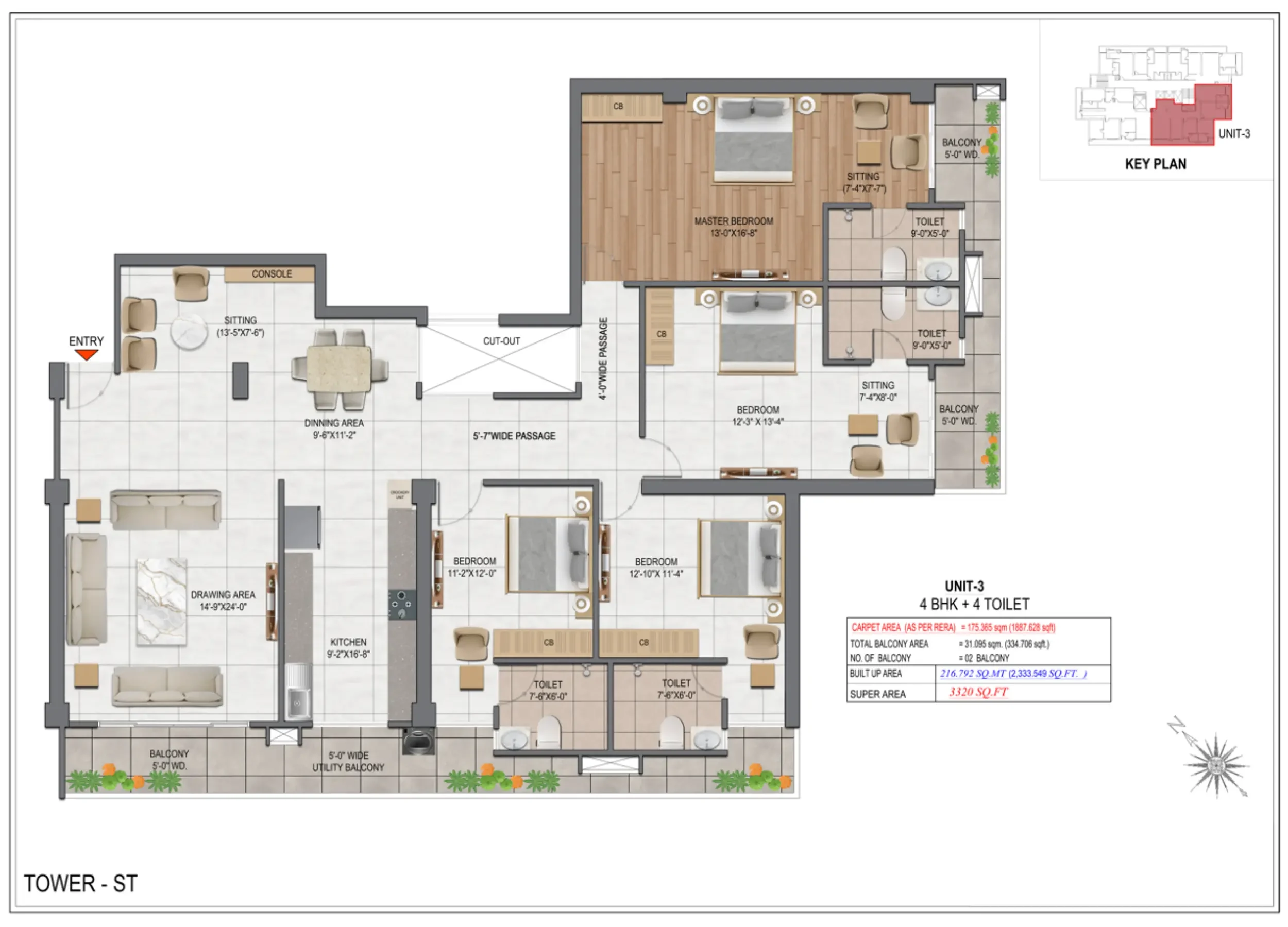 4BHK Floorplan